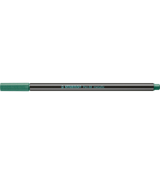 Marcador, Pen 68 Metallic, Punta 1.4 mm, Verde Metálico, Unidad